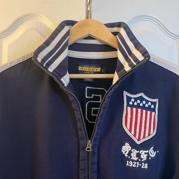 Polo Ralph Lauren Rugby Zip-Up Jacket - Size L - 100% Cotton - Picture 4 of 4